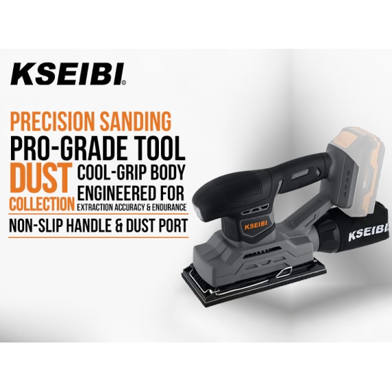 High-Powered Cordless Finishing Sander for Precision Woodworking | KSEIBI