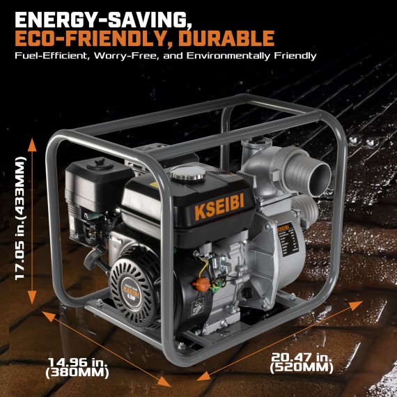 Powerful Gasoline-Powered Water Pump for Efficient Water Transfer | KSEIBI