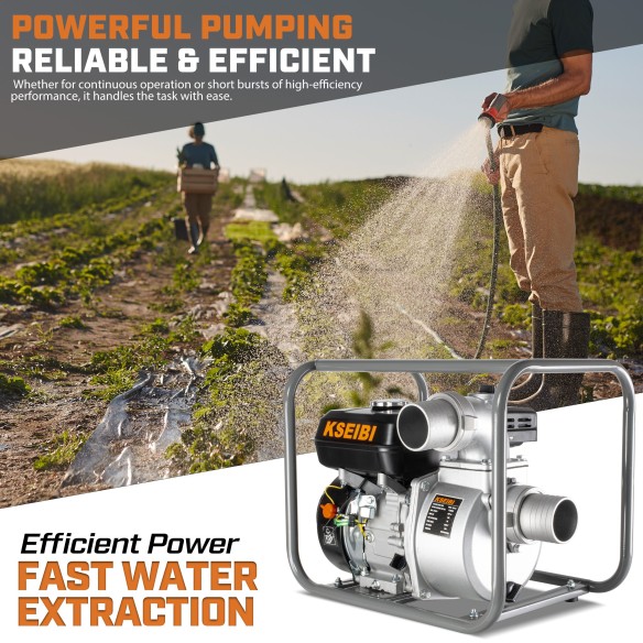 Powerful Gasoline-Powered Water Pump for Efficient Water Transfer | KSEIBI