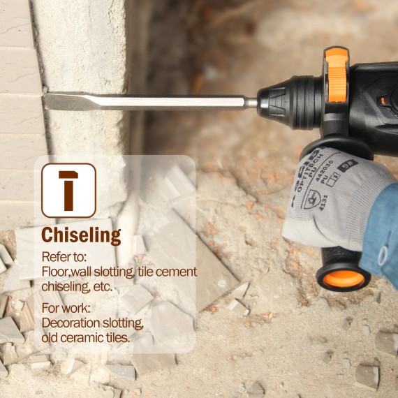 چکش گردان KSH 3-26 SDS-PLUS 26 میلی‌متر 800 وات | KSEIBI