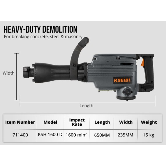 Powerful Demolition Hammer for Heavy-Duty Jobs | KSEIBI