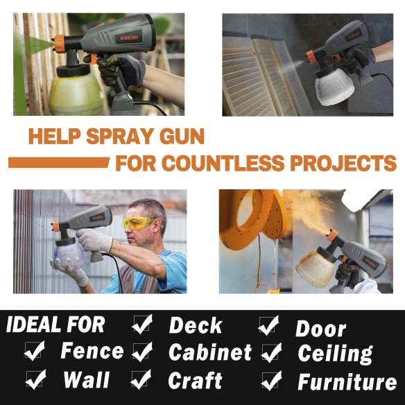 High-Quality Electric Spray Gun for Precision Painting | KSEIBI