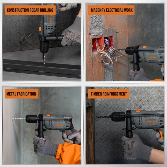 دستگاه سوراخکاری تأثیری KSB 580 D، ۱۳ میلی‌متر بدون کلید | KSEIBI