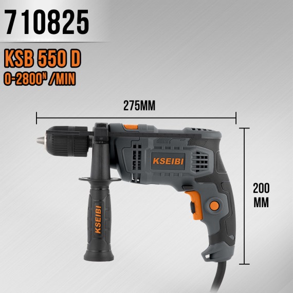 دستگاه سوراخکاری تأثیری KSB 580 D، ۱۳ میلی‌متر بدون کلید | KSEIBI