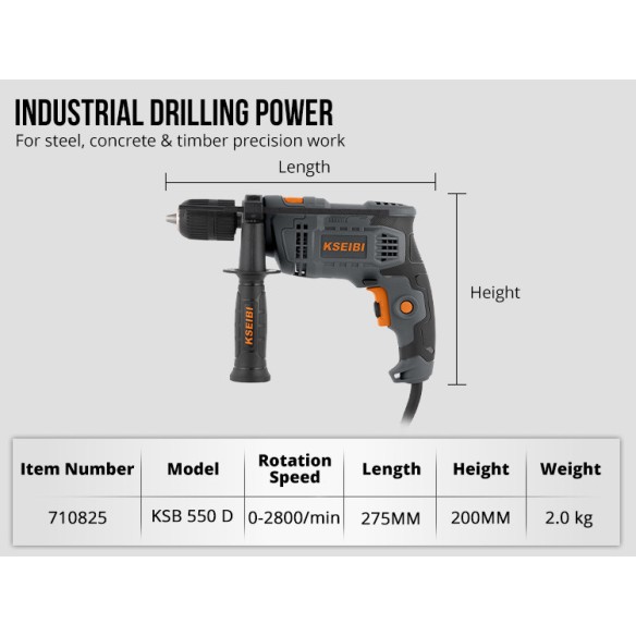 High-Performance KSB 580 D Impact Drill for Precision Drilling | KSEIBI