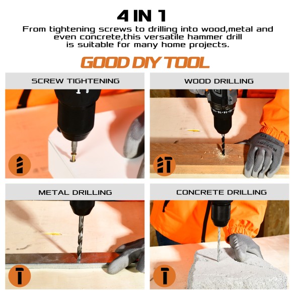Аккумуляторная ударная дрель KSB 20V-40: мощность и надежность | KSEIBI