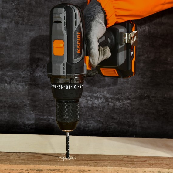 High-Performance 20V Cordless Impact Drill with 2 Batteries | KSEIBI