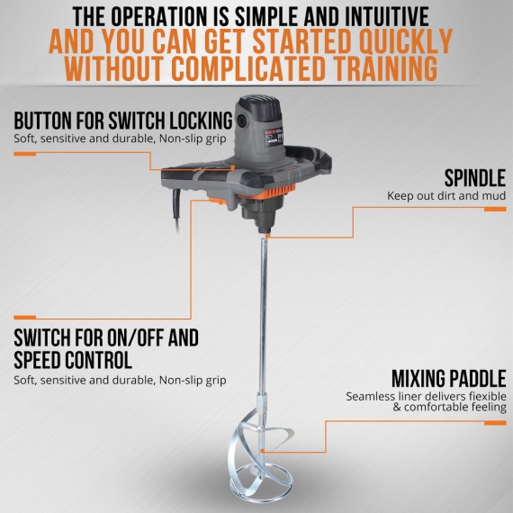 Мощный миксер для краски KRW 1400 V - идеальное решение для ремонта | KSEIBI