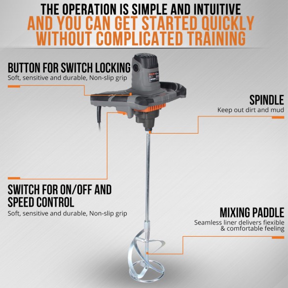 Мощный миксер для краски KRW 1400 V - идеальное решение для ремонта | KSEIBI