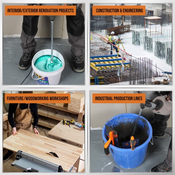 Professional KRW 1400 V Paint Mixer for Smooth Blending | KSEIBI