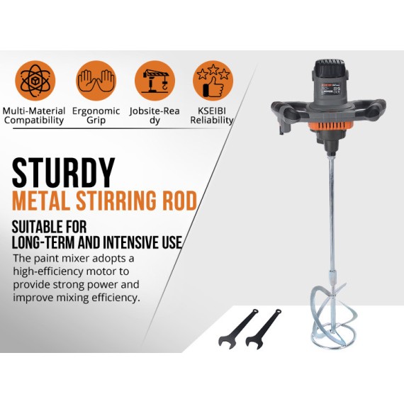 Professional KRW 1400 V Paint Mixer for Smooth Blending | KSEIBI