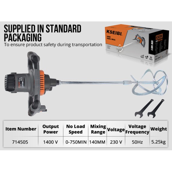 Мощный миксер для краски KRW 1400 V - идеальное решение для ремонта | KSEIBI