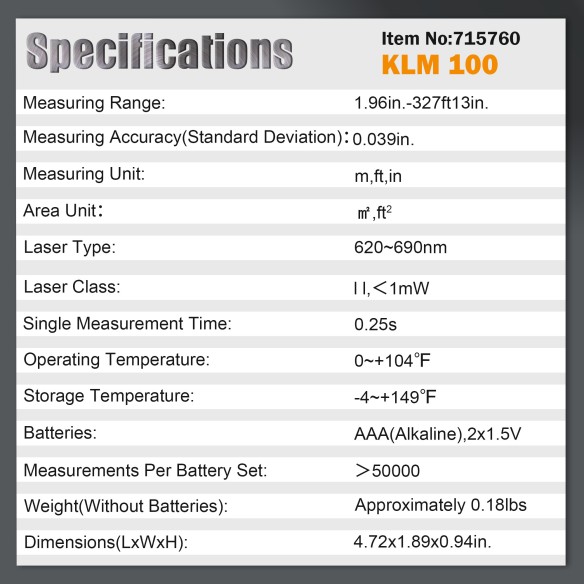 جهاز قياس ليزر KLM 100 - زيادة الدقة والكفاءة | KSEIBI