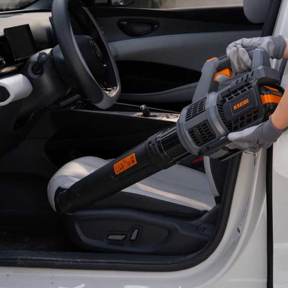 دمنده برگ بی‌سیم KLB 20V-155 با قابلیت شارژ، به همراه برچسب بایو | KSEIBI