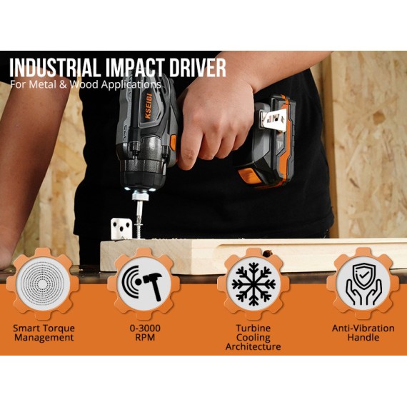 Powerful 20V Cordless Impact Driver for Precision Work | KSEIBI