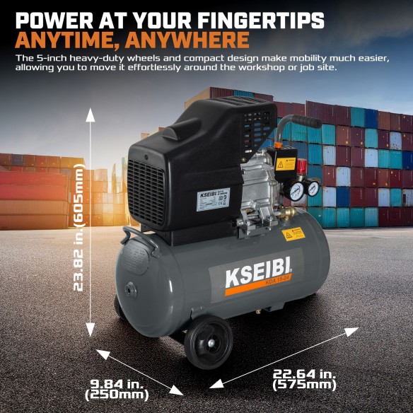 کمپرسور هوا KDA 15-24، ۲۴ لیتری، ۲ اسب بخار | KSEIBI