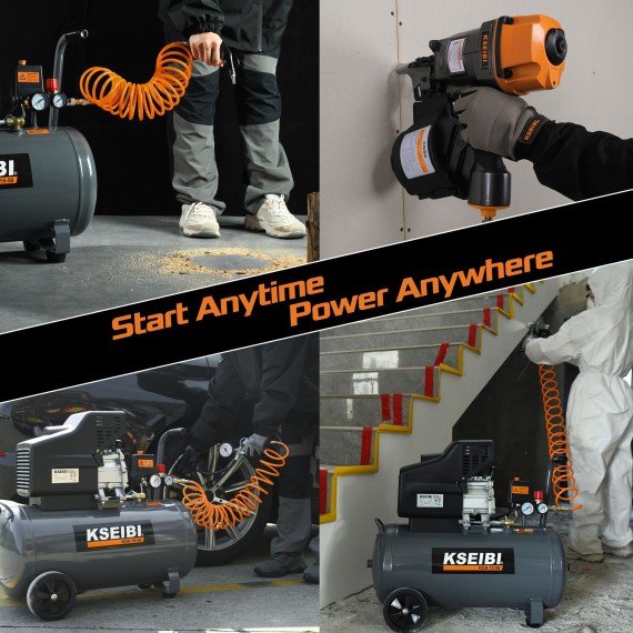 KDA 15-24 Air Compressor, 24L Tank, 2HP Portable | KSEIBI