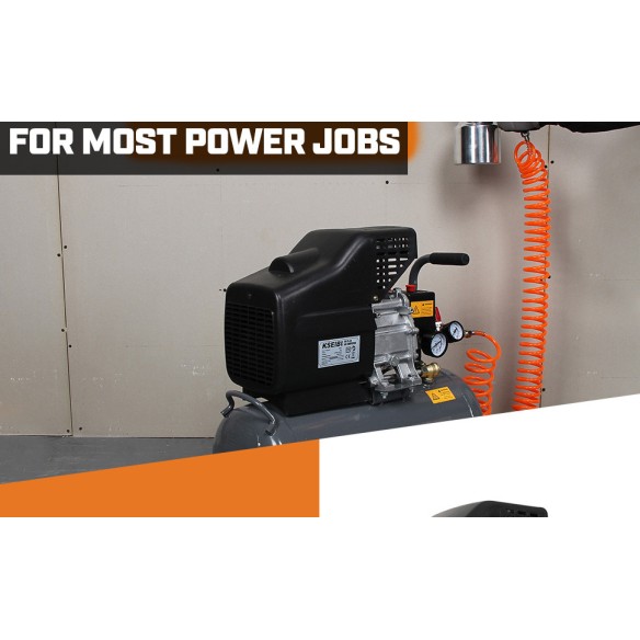 KDA 15-24 Air Compressor, 24L Tank, 2HP Portable | KSEIBI
