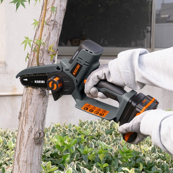 Compact and Powerful Cordless Mini Chainsaw for DIY Projects | KSEIBI