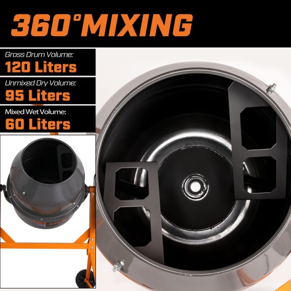 خلاط أسمنت KCM 85-200 L (200 لتر، 850 واط) | KSEIBI