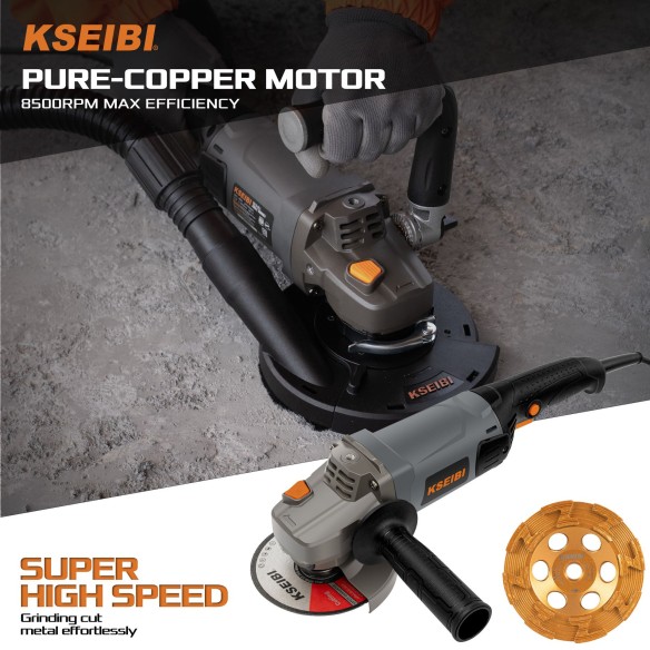 Шлифмашина по бетону KCG 15-125 L, 125 мм, 11,5 А | KSEIBI