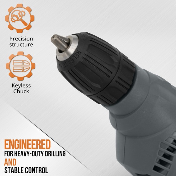 Powerful KBM 450 S Electric Drill with 10mm Keyless Chuck | KSEIBI