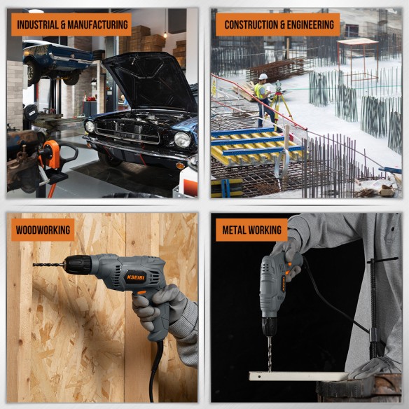 Powerful KBM 450 S Electric Drill with 10mm Keyless Chuck | KSEIBI