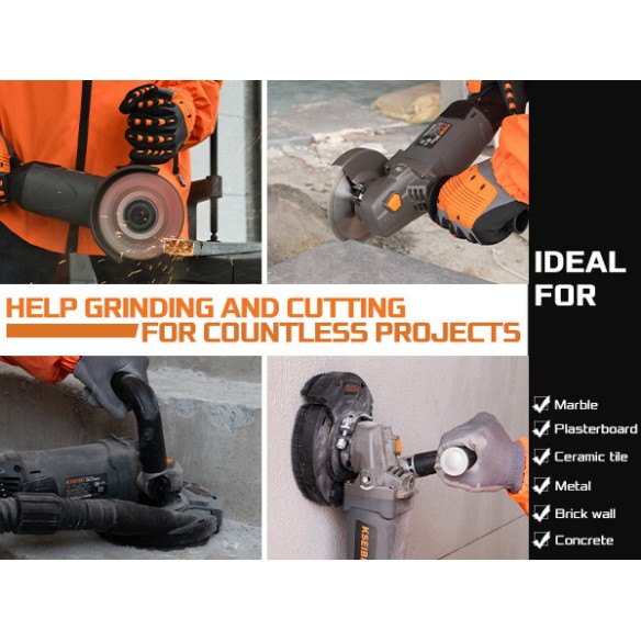 معدة جلخ خرسانية كهربائية KCG 15-125 L، 5 بوصة، 11.5 أمبير | KSEIBI