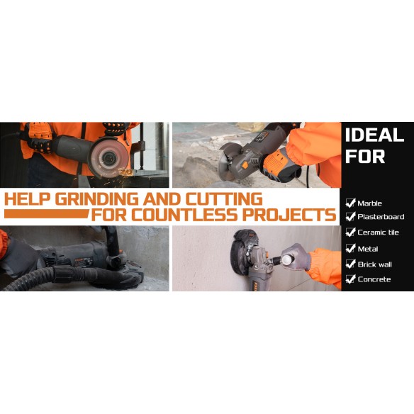 KCG 15-125 L 5-Inch Concrete Grinder, 11.5-Amp Power | KSEIBI