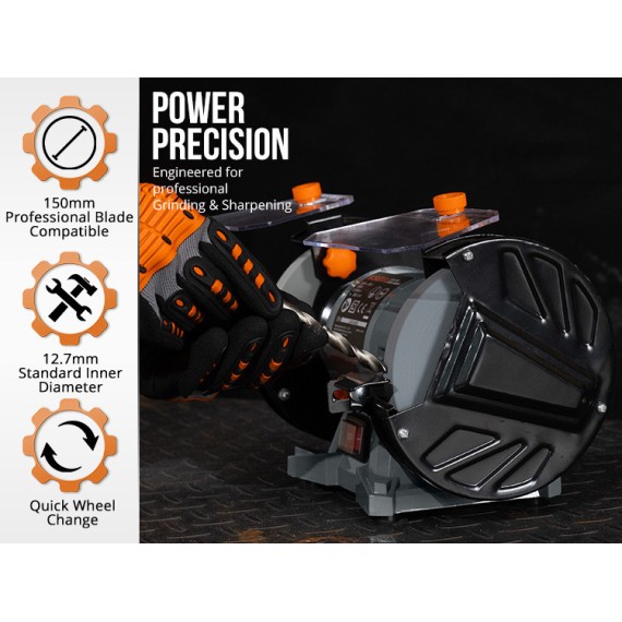Powerful 150W Bench Grinder 150mm - Top Quality Tools | KSEIBI