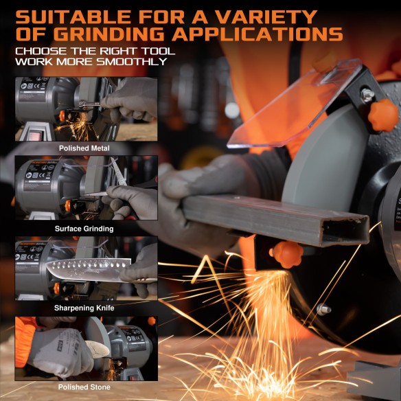 Powerful 150W Bench Grinder 150mm - Top Quality Tools | KSEIBI