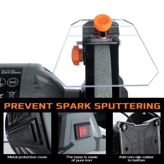 Powerful 150W Bench Grinder 150mm - Top Quality Tools | KSEIBI