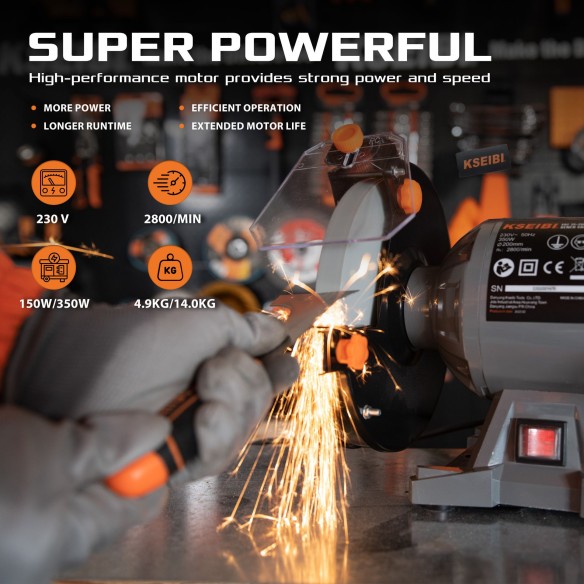 Powerful 150W Bench Grinder 150mm - Top Quality Tools | KSEIBI