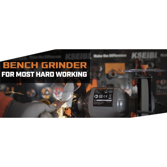Powerful 150W Bench Grinder 150mm - Top Quality Tools | KSEIBI