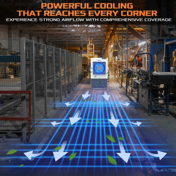 Stay Cool with the KAC 45-125 L Air Cooler - 125L, 450W | KSEIBI