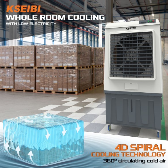 Stay Cool with the KAC 45-125 L Air Cooler - 125L, 450W | KSEIBI