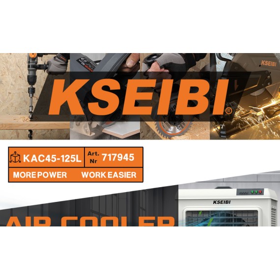 Stay Cool with the KAC 45-125 L Air Cooler - 125L, 450W | KSEIBI