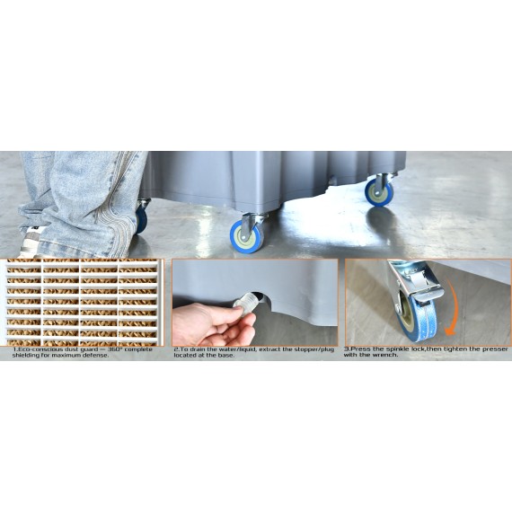 کولر هوای KAC 45-125 L با ظرفیت ۱۲۵ لیتر و توان ۴۵۰ وات | KSEIBI