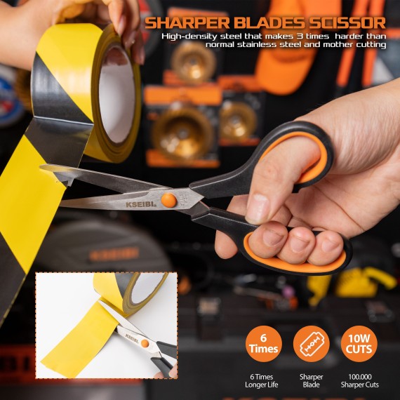 Versatile Industrial Scissors Set for Various Tasks | KSEIBI