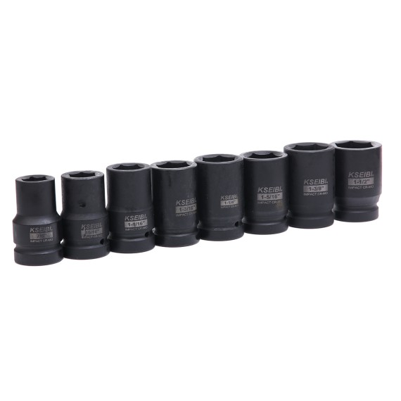 High-Quality Impact Socket Set for 1" Standard Sizes | KSEIBI