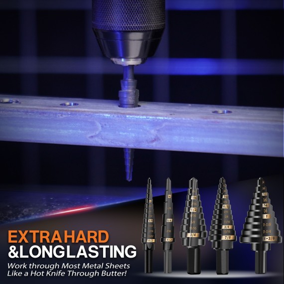 High-Quality HSS Step Drill Bits for Precision Drilling | KSEIBI