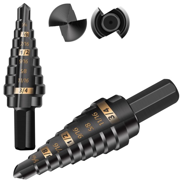 High-Quality HSS Step Drill Bits for Precision Drilling | KSEIBI