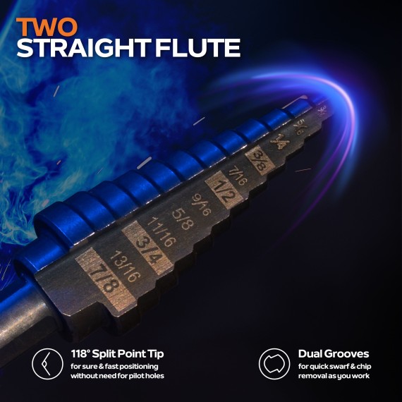 Покупайте ступенчатые сверла HSS/дюймовые с доставкой | KSEIBI