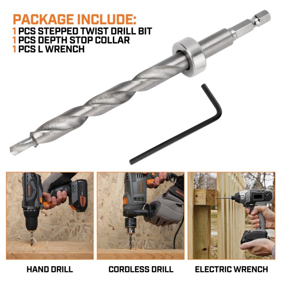 Купить высокоскоростное сверло для карманных отверстий | KSEIBI