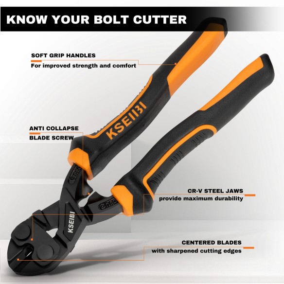 高杠杆螺栓切割器，高效便捷切割工具 | KSEIBI