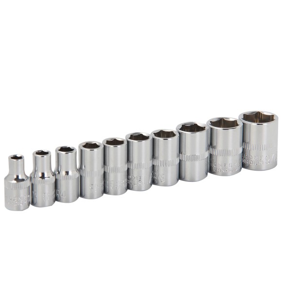 High-Quality Hexagon Socket Set for 3/8" &amp; 1/4" Drives | KSEIBI