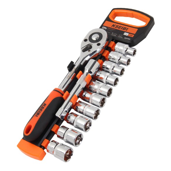 Купить набор шестигранных головок и трещотка 1/2" в Москве | KSEIBI