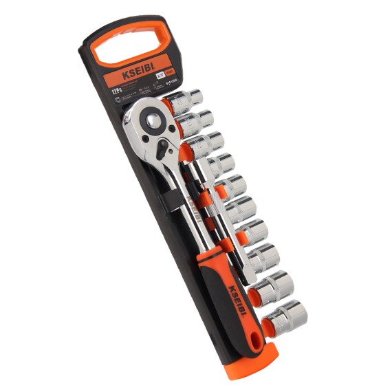 Купить набор шестигранных головок и трещотка 1/2" в Москве | KSEIBI