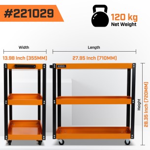 Premium Heavy-Duty Steel Utility Service Cart for Industrial Use | KSEIBI 2