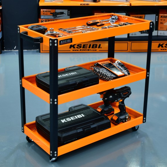 Premium Heavy-Duty Steel Utility Service Cart for Industrial Use | KSEIBI